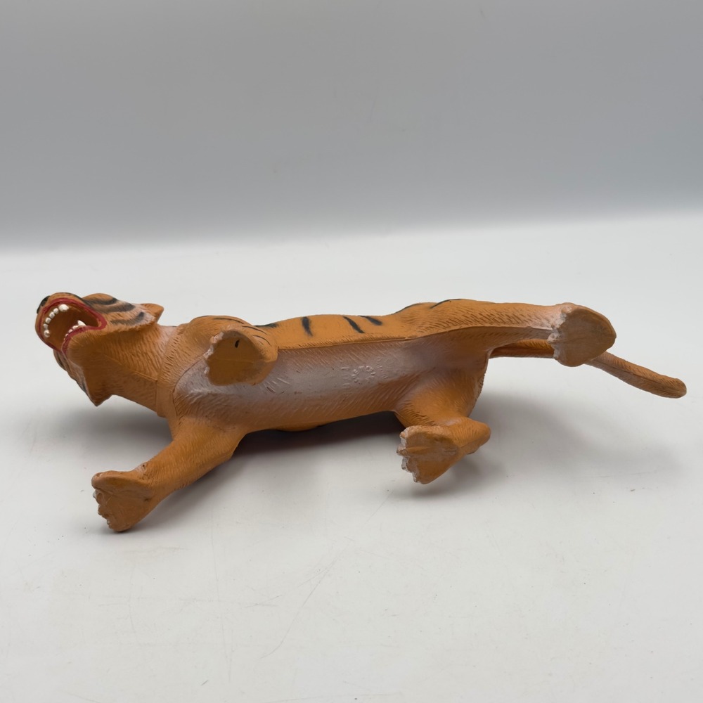 Vintage 1986 Imperial Toy Corp Tiger Figure Snarling Plastic Safari Animal 10" - Picture 8 of 10